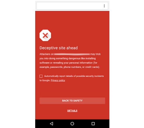 Android版Chrome浏览器将加入安全浏览功能